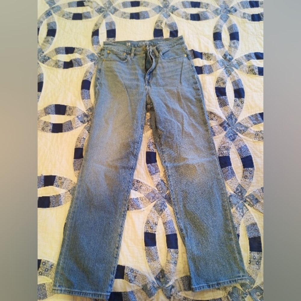 J. Crew Classic Straight Leg Lightwash Jeans Fair Trade Cotton 28